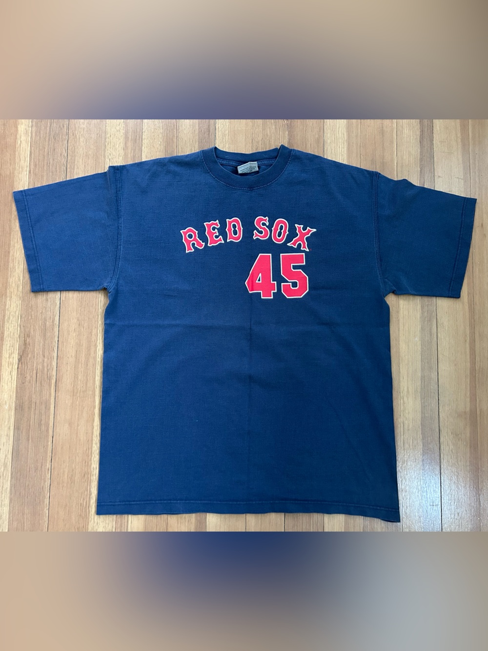 Vintage 90s Pedro Martinez Boston Red Sox Shirsey Majestic T Shirt Navy Blue XL